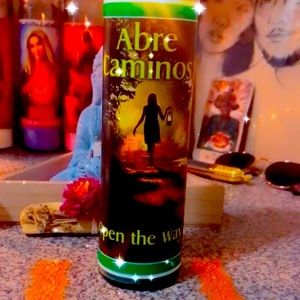Bare Caminos / Road Opener Candle with prayer on back !